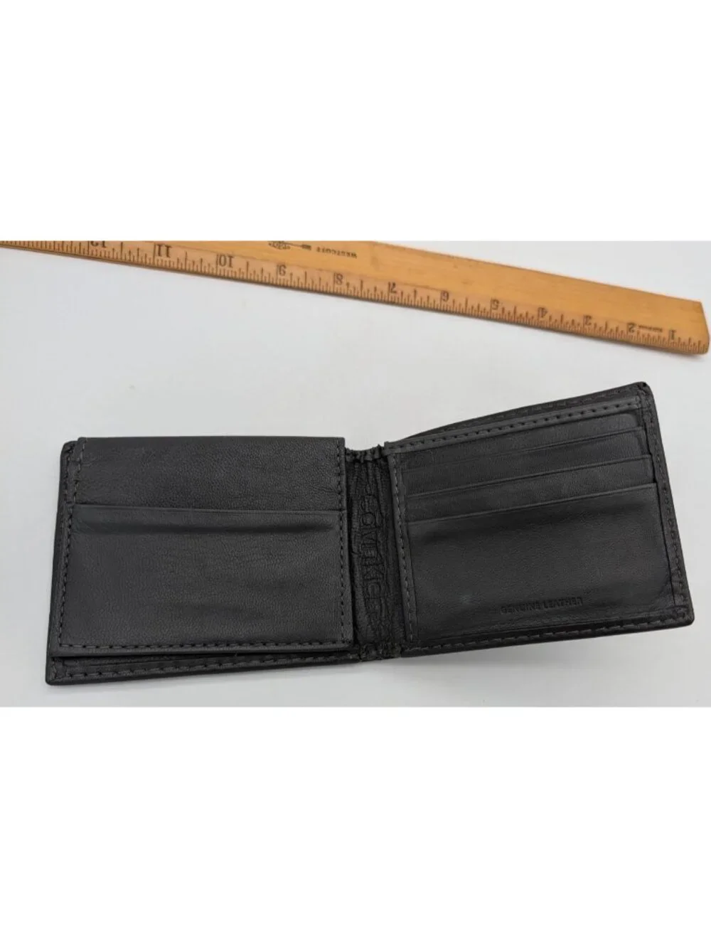 Calvin Klein CK Men's RFID Blocking Leather Bifold Wallet-Black- FLAW